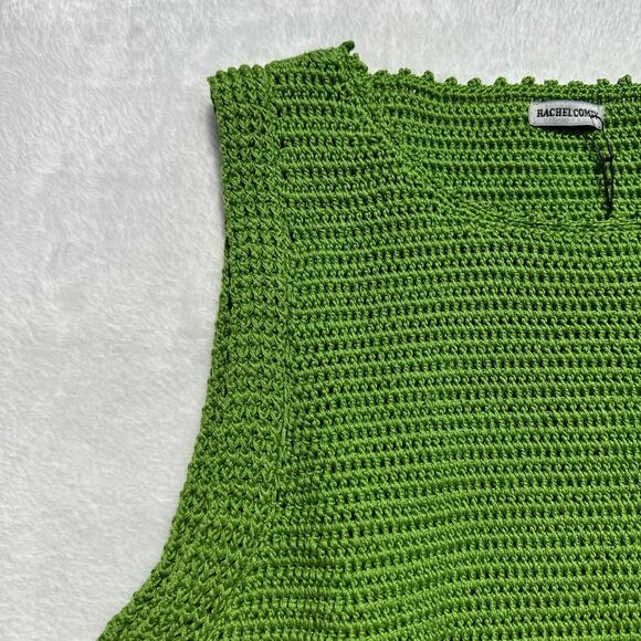 Rachel Comey Lois 100% Cotton Crochet Knit Sleeveless Top Celery Green Sz M $388 - Picture 13 of 16